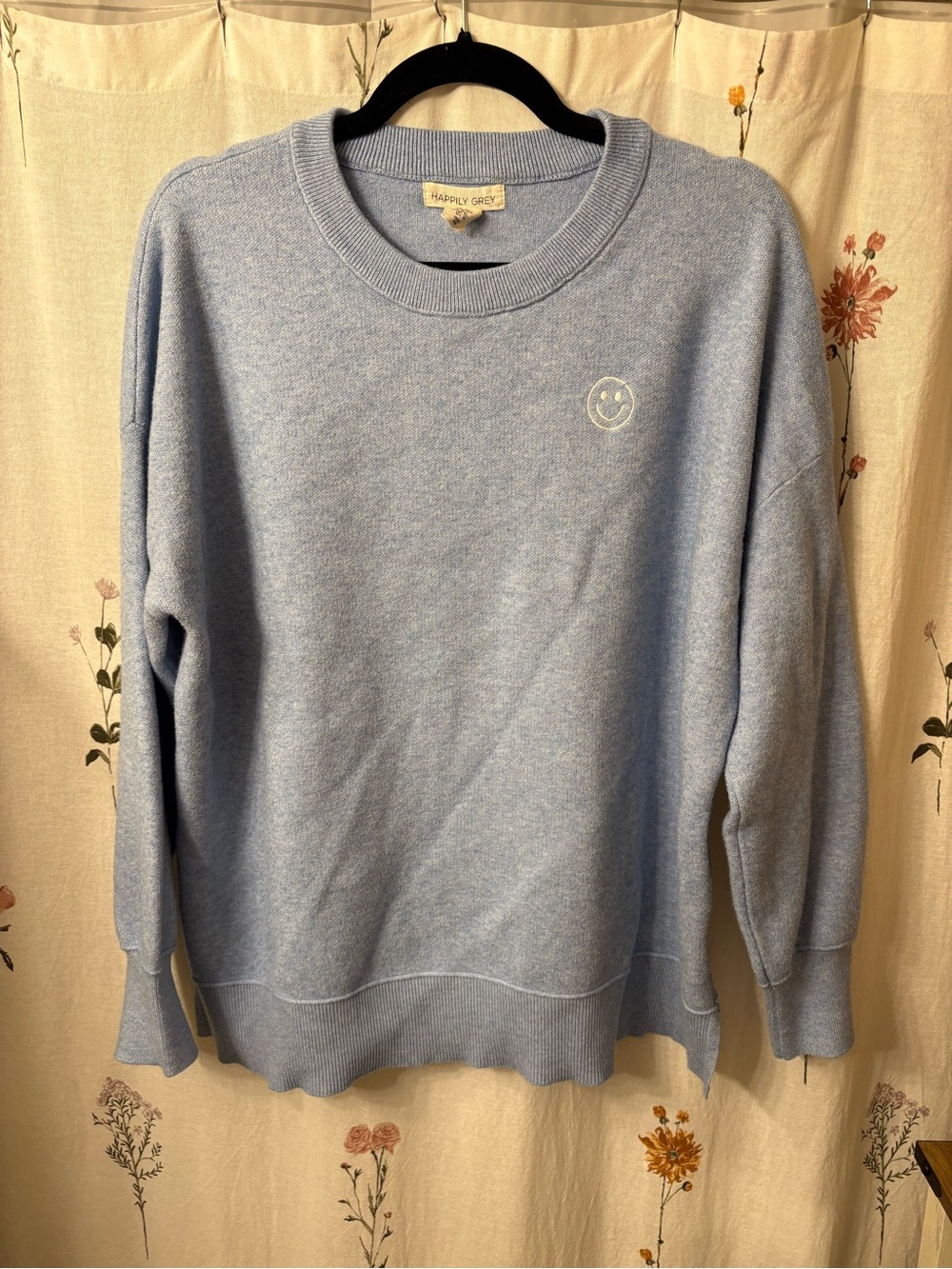 Happily Grey Women's Light Blue Crewneck Sweater